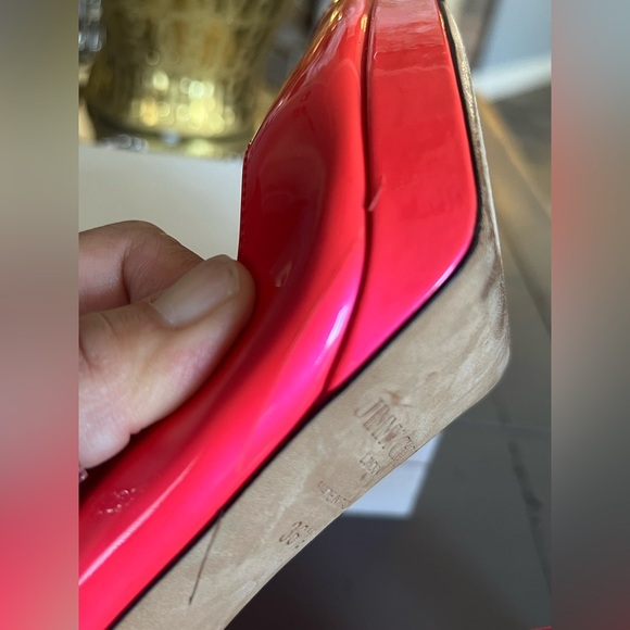 Jimmy Choo Vibrant Pink Slingback Heels Size 36.5 - Picture 6 of 9